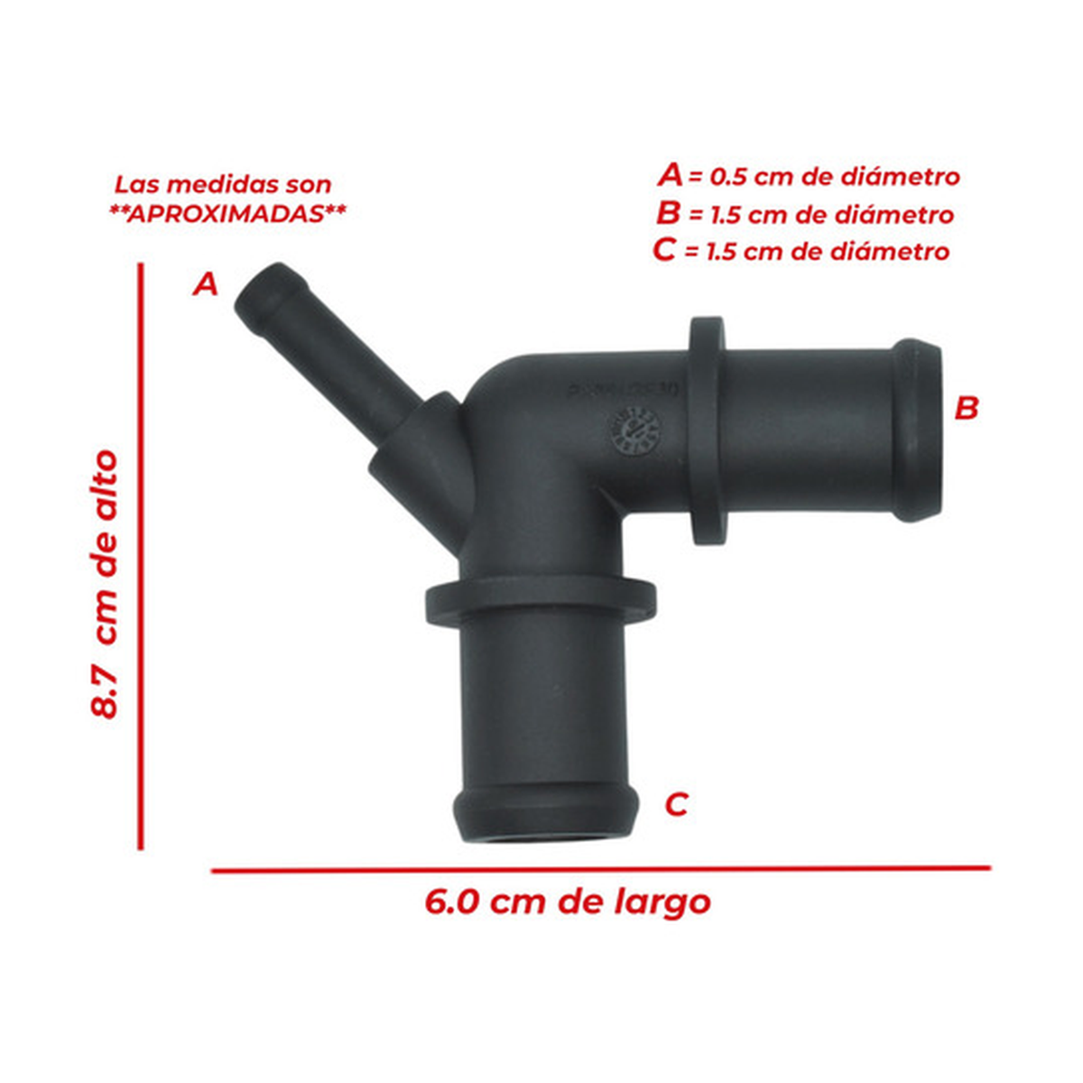 Conector manguera calefaccion tee 3/4 X 5/16 X 3/4 unive US Parts 120-258