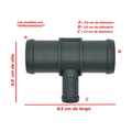 Conector manguera calefaccion tee 1 1/4 X 5/8 X 1 1/4 un US Parts 120-267