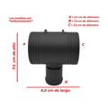 Conector manguera calefaccion tee 1 5/16 X 3/8 X 1 5/16 US Parts 120-270