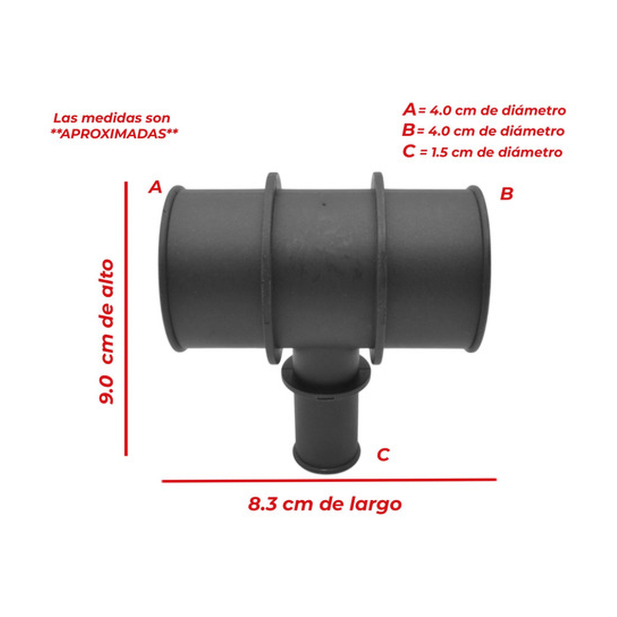 Conector manguera calefaccion tee 1 3/4 X 3/4 X 1 3/4 un US Parts 120-271
