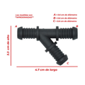 Conector manguera calefaccion y 3/8 X 3/8 X 3/8 universa US Parts 120-272