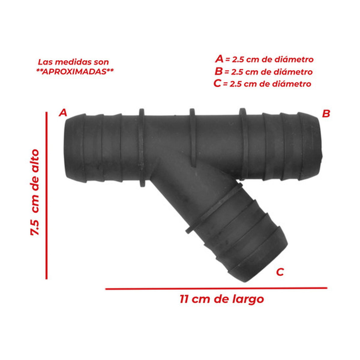 Conector manguera calefaccion y 1 1/4 x1 1/4 x1 1/4 uni US Parts 120-274