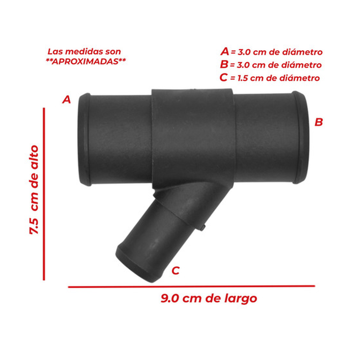 Conector manguera calefaccion y 1 3/8 x3/4 x1 3/8 unive US Parts 120-275