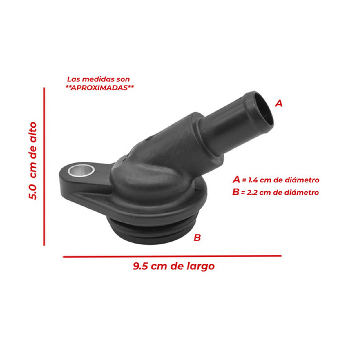 Conector manguera calefaccion p/fiat ducato 2.3l dies 08-1 US Parts 120-281