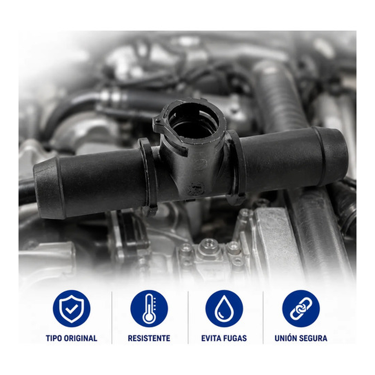 Conector manguera calefacción p/ figo 19/22 entrada sensor US Parts 120-285