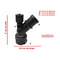 Conector manguera radiador inferior p/jetta clasico 2.0l US Parts 120-291