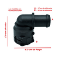 Conector manguera calefacción p/vw vento 1.6l tdi 2014-2018 US Parts 120-297