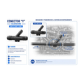 Conector manguera y , calefacción 5/8 X 3/8 X 5/8 uni US Parts 120-298