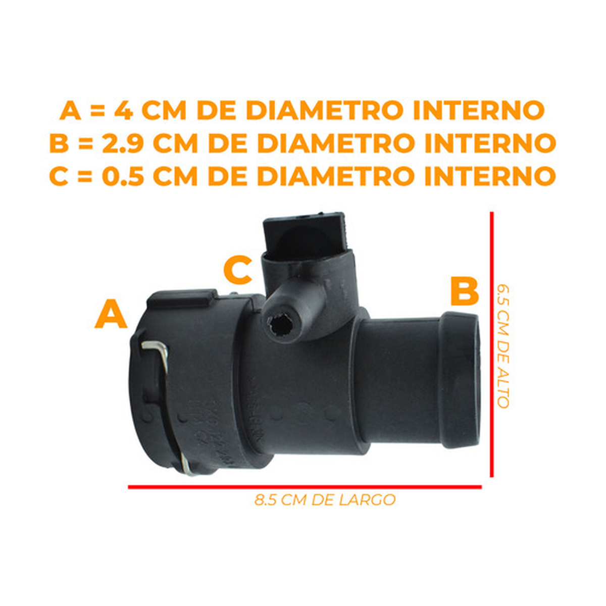 Conector manguera radiador inferior p/audi a6/a6 quattro 2.0 US Parts 120-318