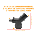 Conecto manguera radiador inf US Parts 120-322