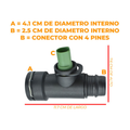 Conector manguera radiador inferior p/audi a4 quattro a6 s4 US Parts 120-323