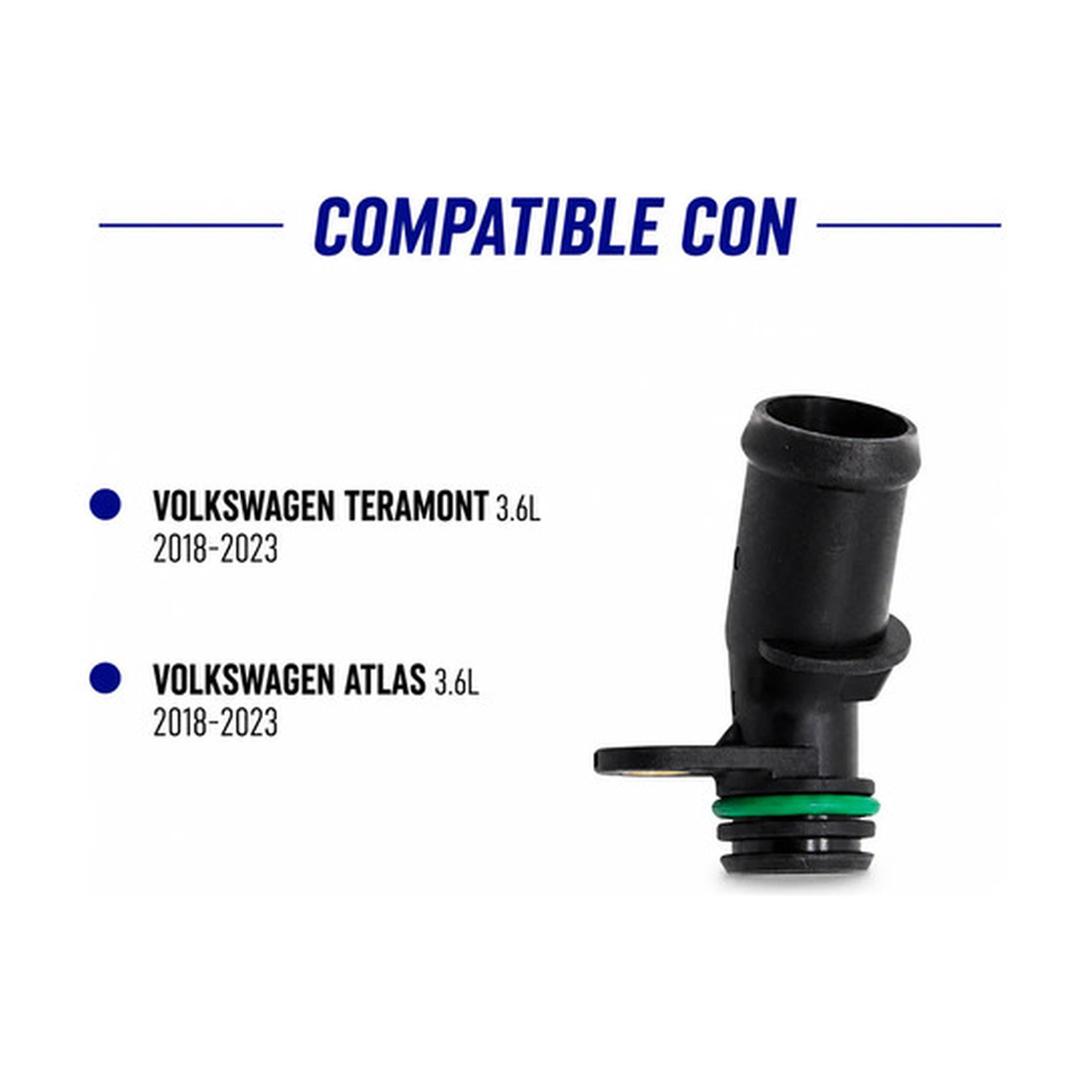 Conector, refrig p/vw teramont 3.6l 18-23 tubo A monoblock US Parts 120-333