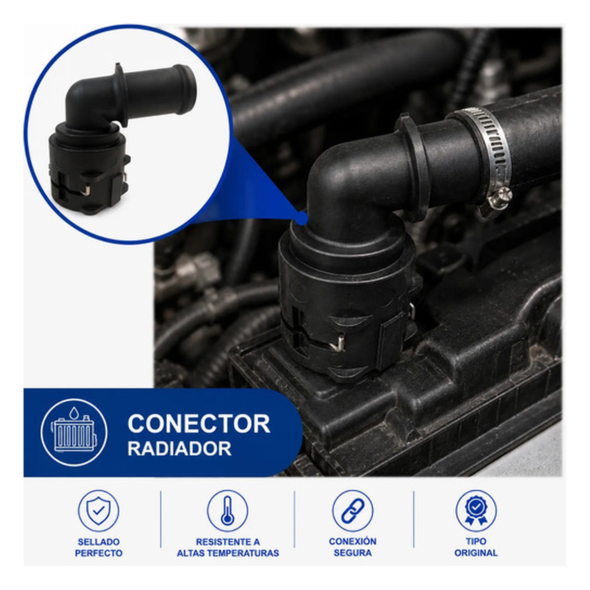 Conector radiador P /vw gol 1.4 19-21 US Parts 120-339