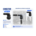 Conector, manguera calefacción nw06 - 90° universal negro US Parts 120-345