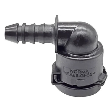 Conector, manguera calefacción nw06 - 90° universal negro US Parts 120-345