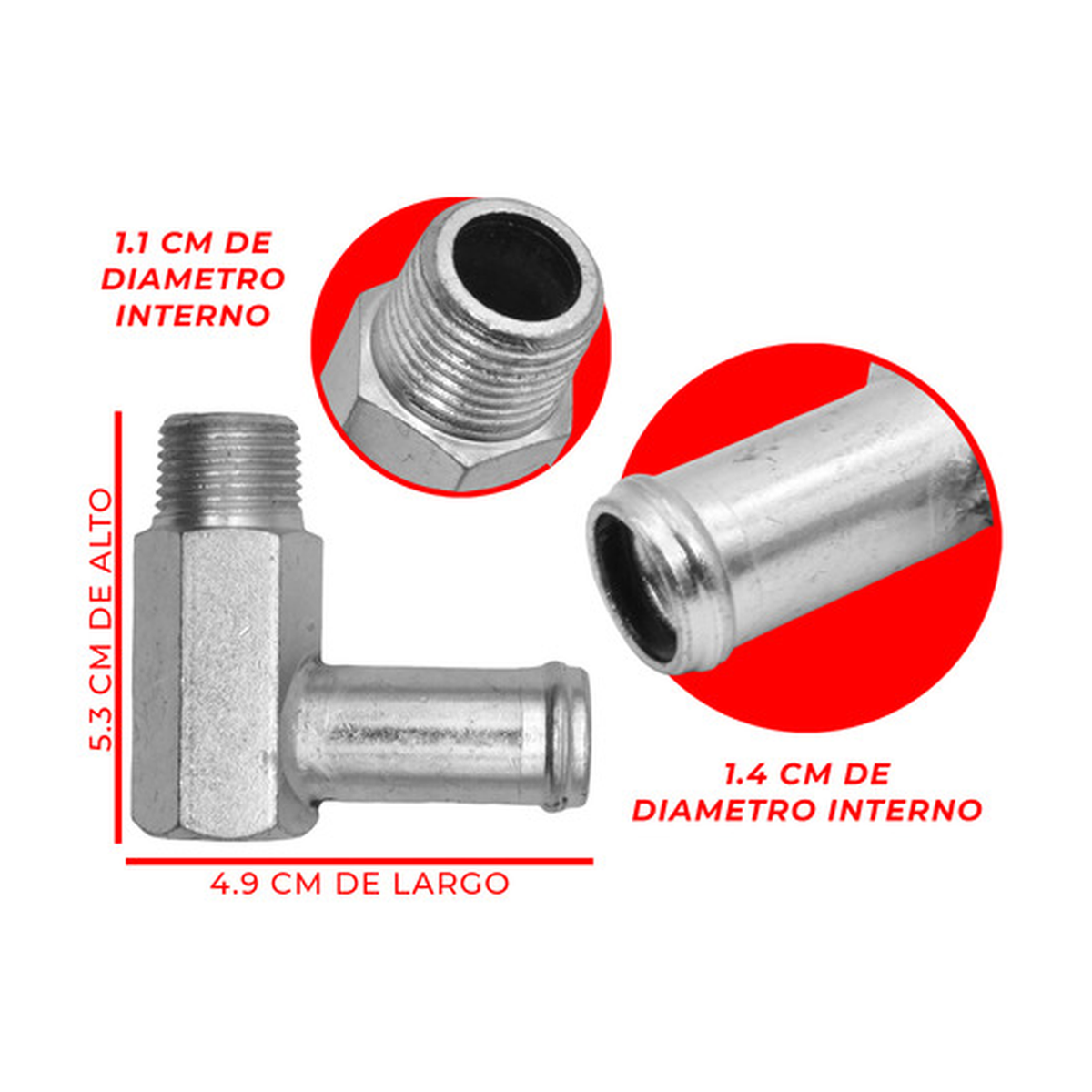 Conector munguera cople calefacción p/np300 2.4l 2008-2015 US Parts 120-502