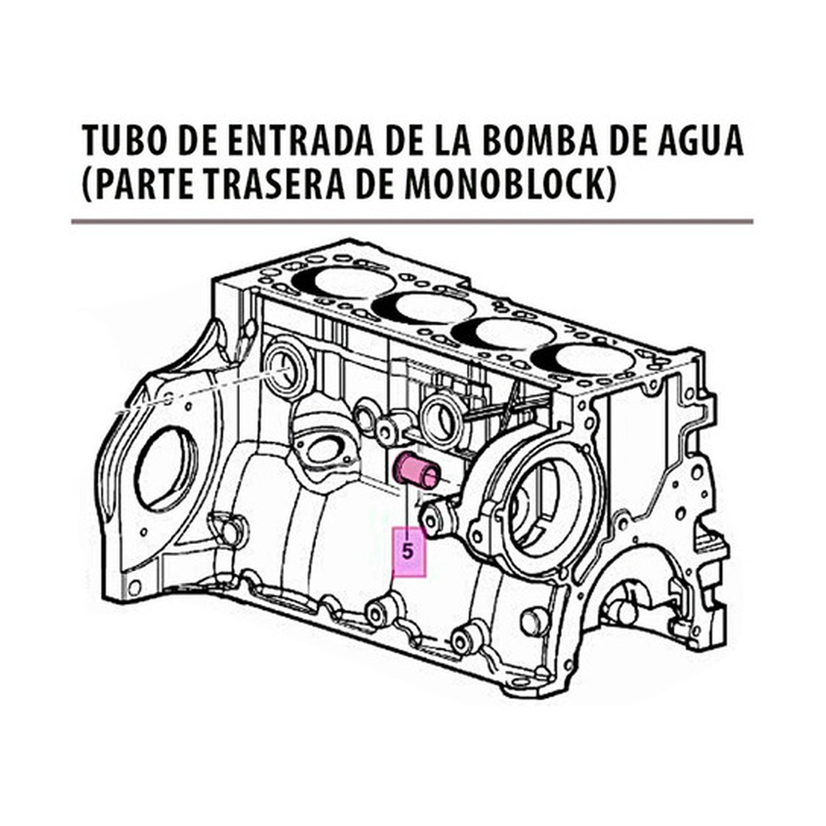 Tubo conector entrada bomba agua chevy 1994 2012 US Parts 120-505