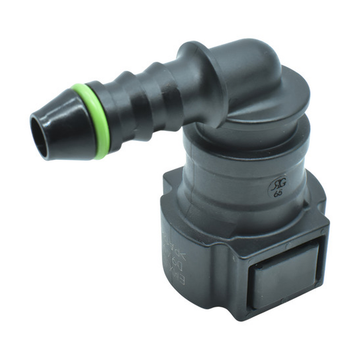 Conector manguera combustible 90° universal 6.3 mm US Parts 120-602