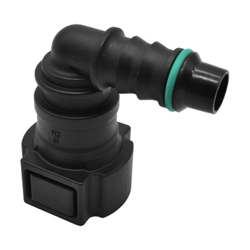 Conector manguera combustible 90° universal 9.49 mm US Parts 120-606