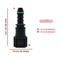 Conector manguera combustible 180° universal 6.3 mm US Parts 120-609