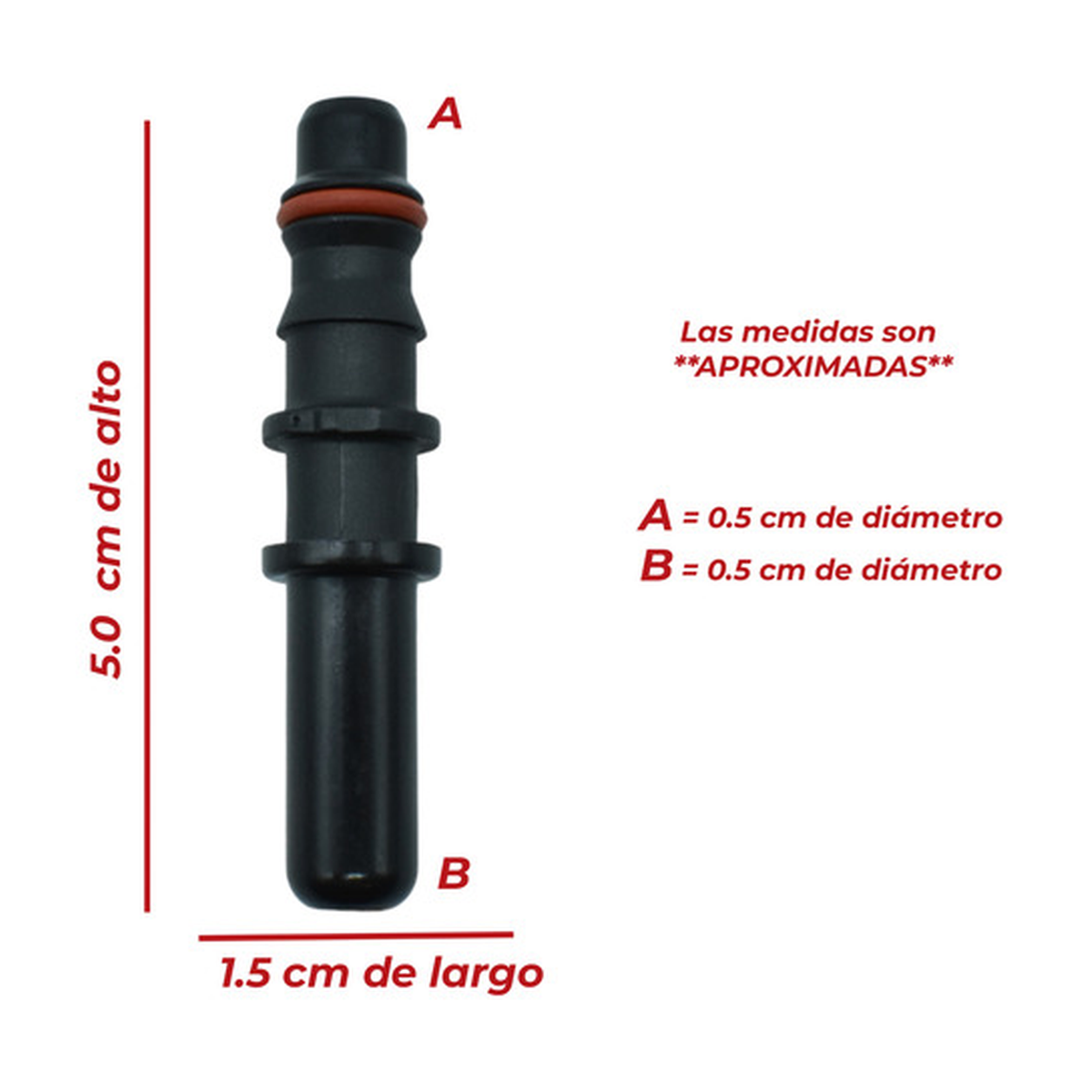 Conector manguera combustible cople universal 7.89 mm US Parts 120-616