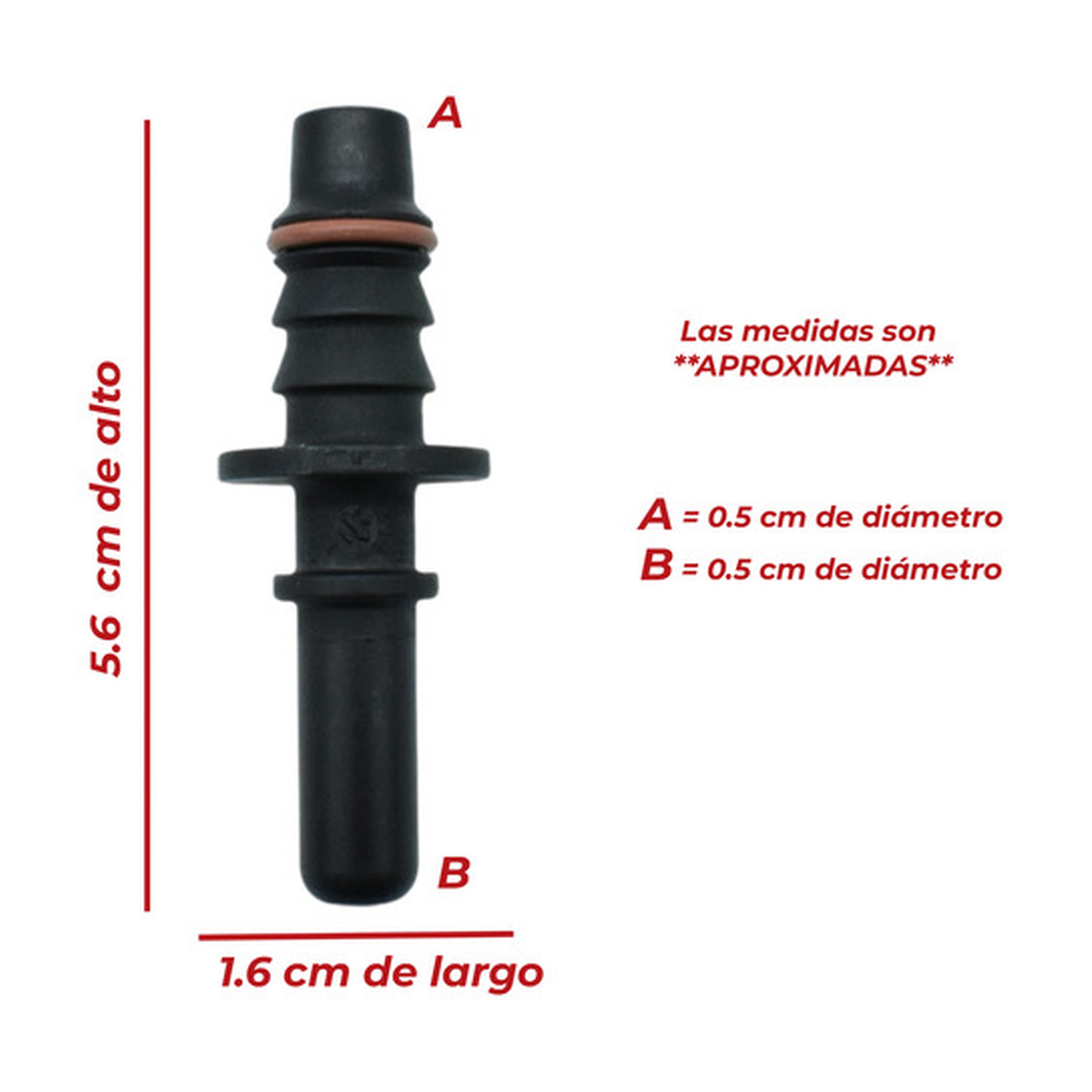 Conector manguera combustible cople universal 7.89 mm US Parts 120-617