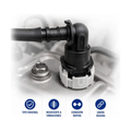 Conector,manguera combustible 5/16 X 5/16 universal negro US Parts 120-630