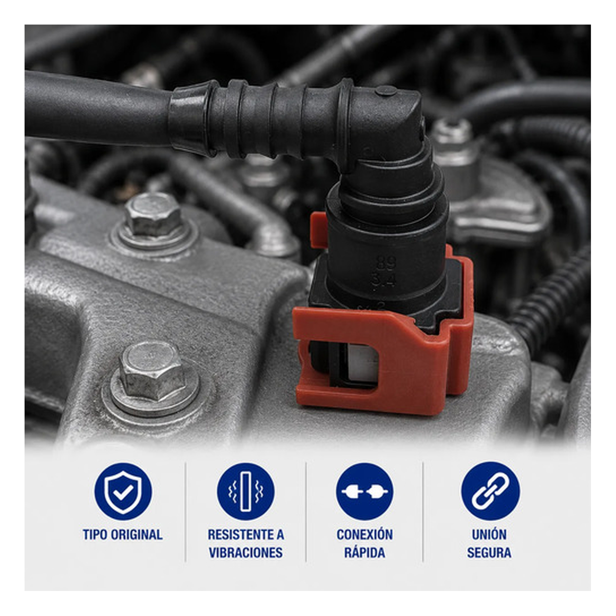 Conector, manguera combustible 5/16 X 5/16 universal US Parts 120-632