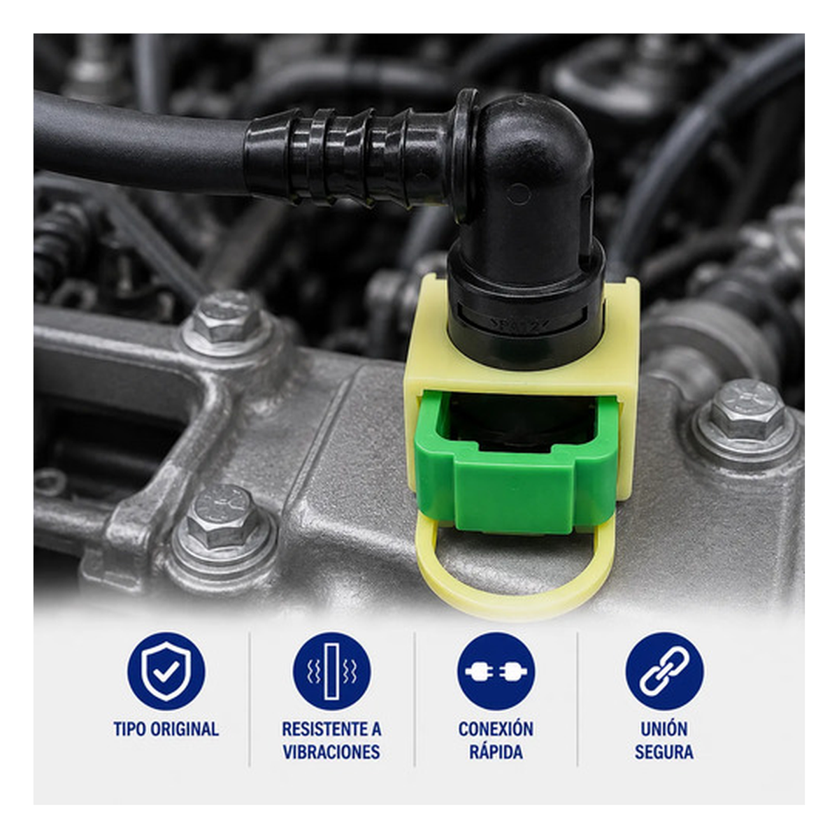 Conector, manguera combustible 5/16 X 5/16 universal US Parts 120-634