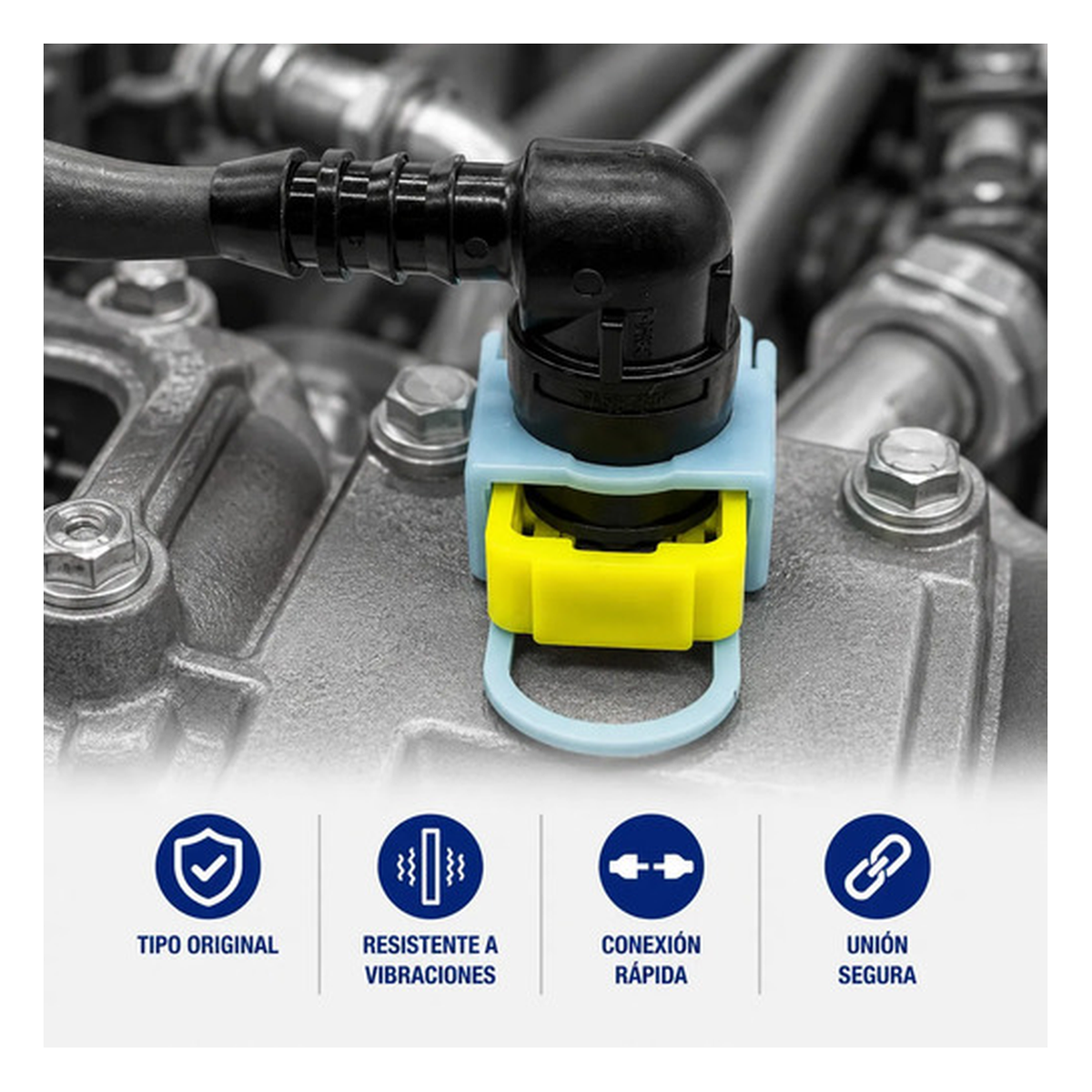 Conector, manguera combustible 5/16 X 3/8 universal US Parts 120-635