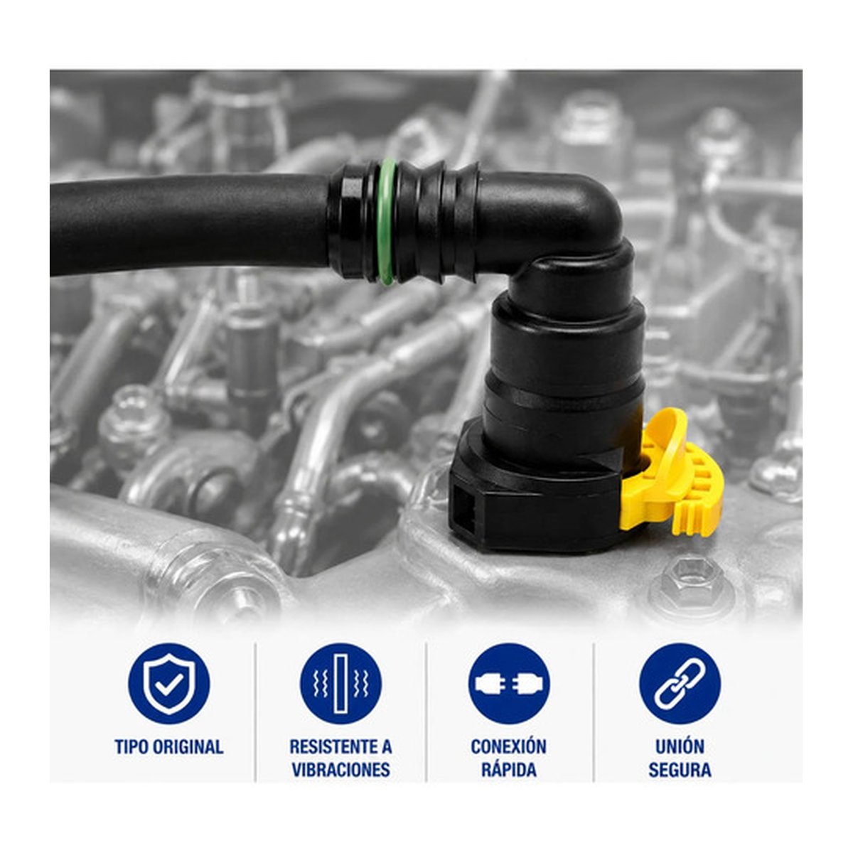 Conector, manguera combustible 1/2 X 1/2 universal US Parts 120-640
