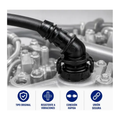 Conector, manguera vacio 10 mm X 15 mm universal negro US Parts 120-641
