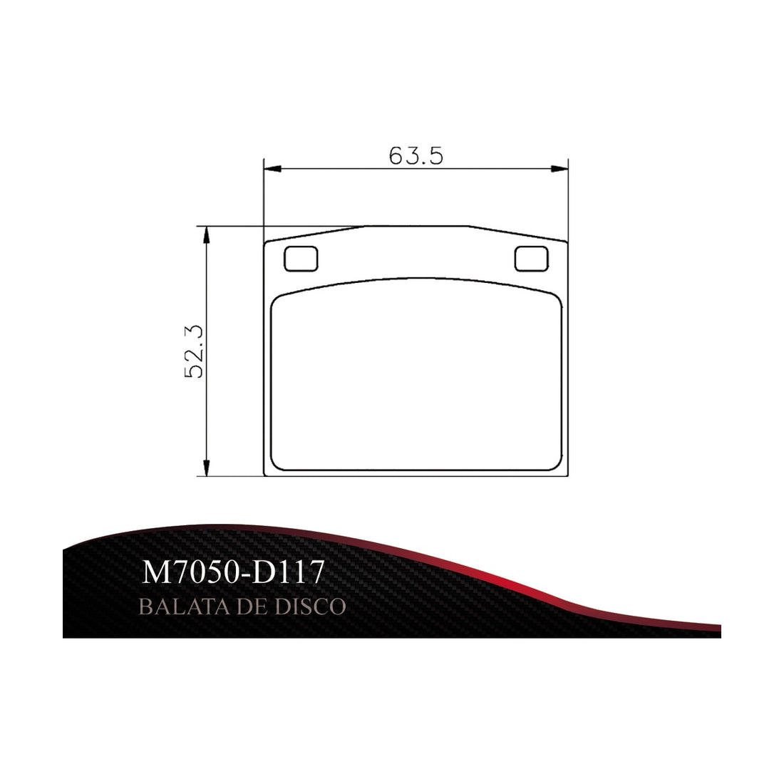 Balatas M7050-D117 BIOCERAMIC