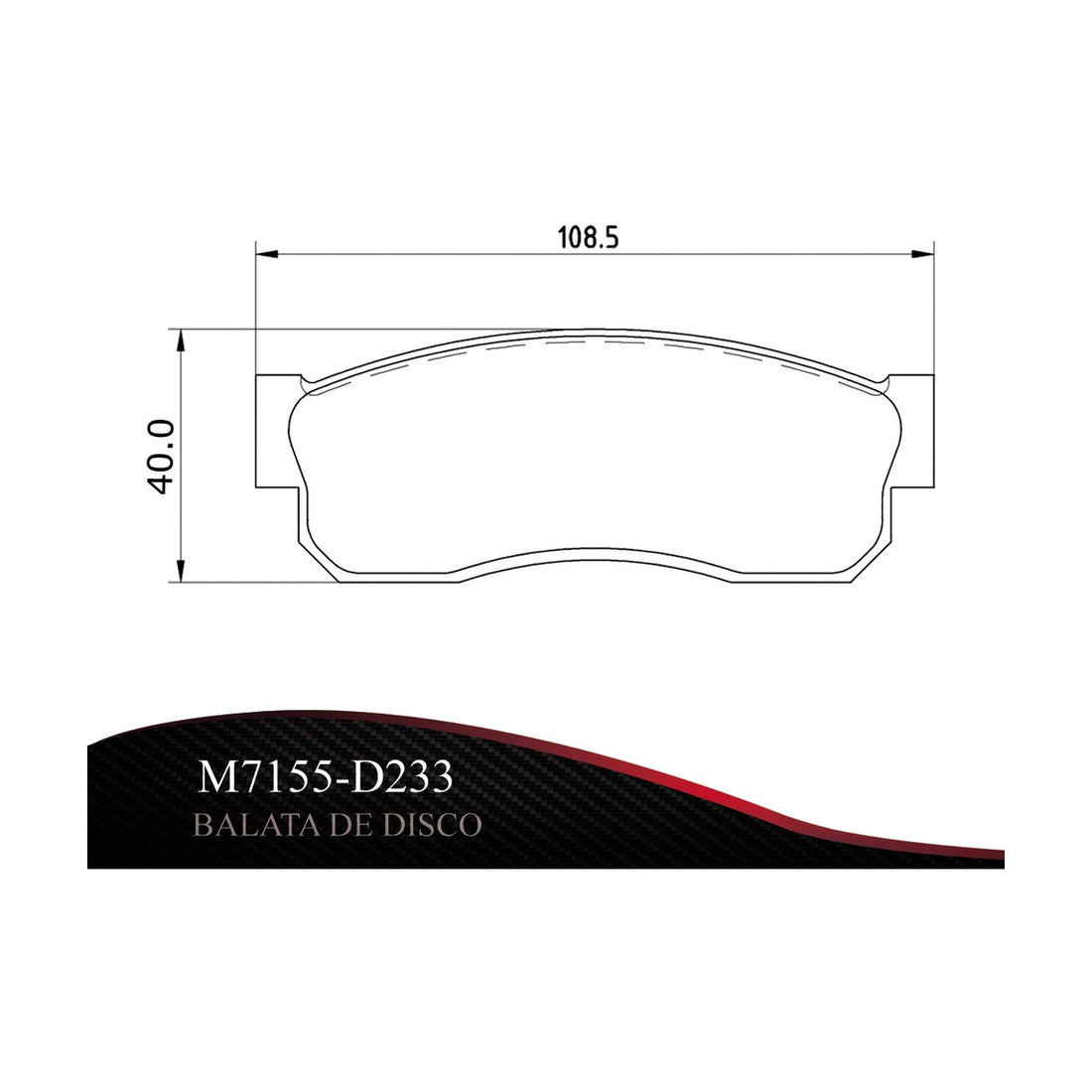 Balatas M7155-D233 BIOCERAMIC