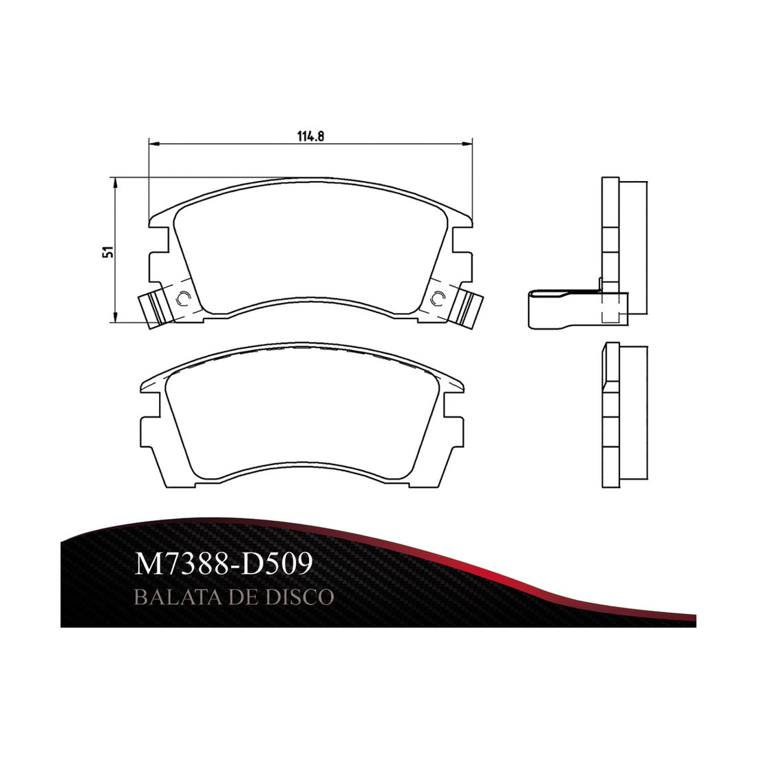 Balatas M7388-D509 BIOCERAMIC