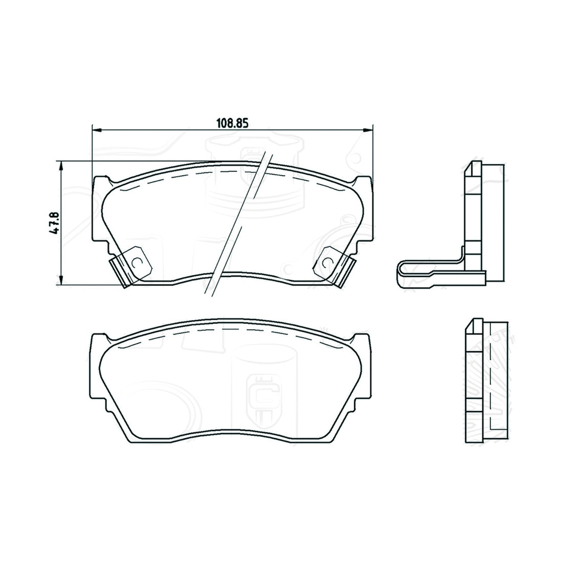 Balatas M7389-D510 BIOCERAMIC