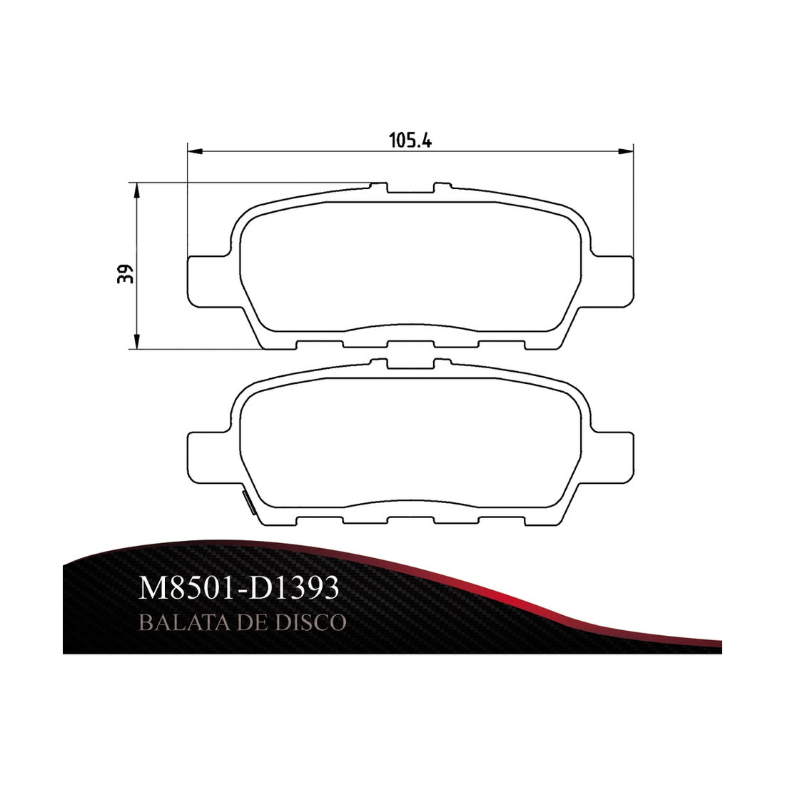 Balatas M8501-D1393 BIOCERAMIC