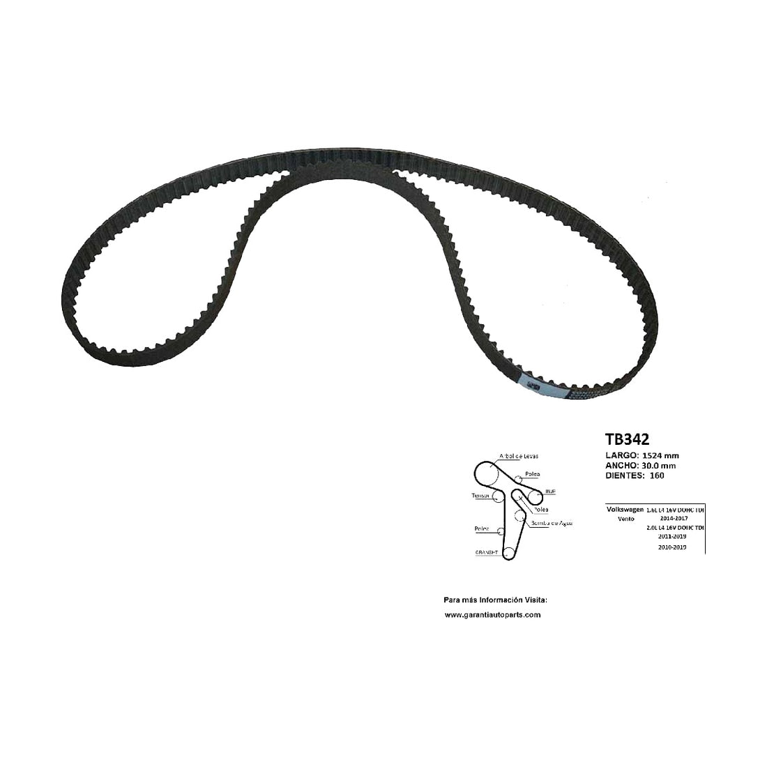 Bandas de tiempo TB342 GARANTI