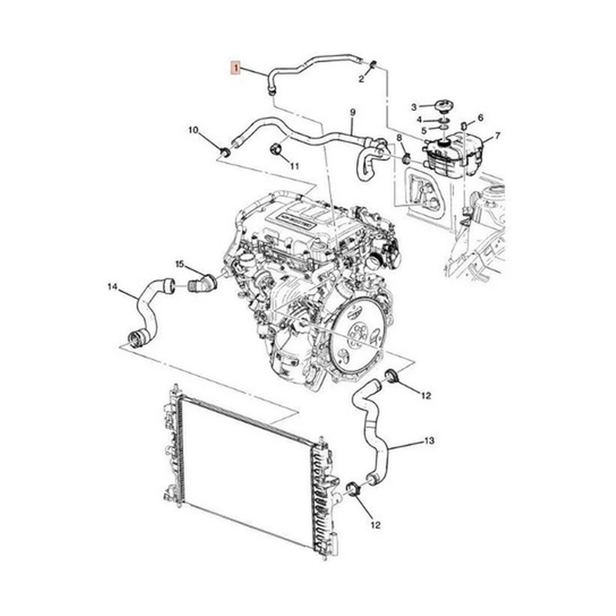 Manguera depósito a motor US Parts 220-001