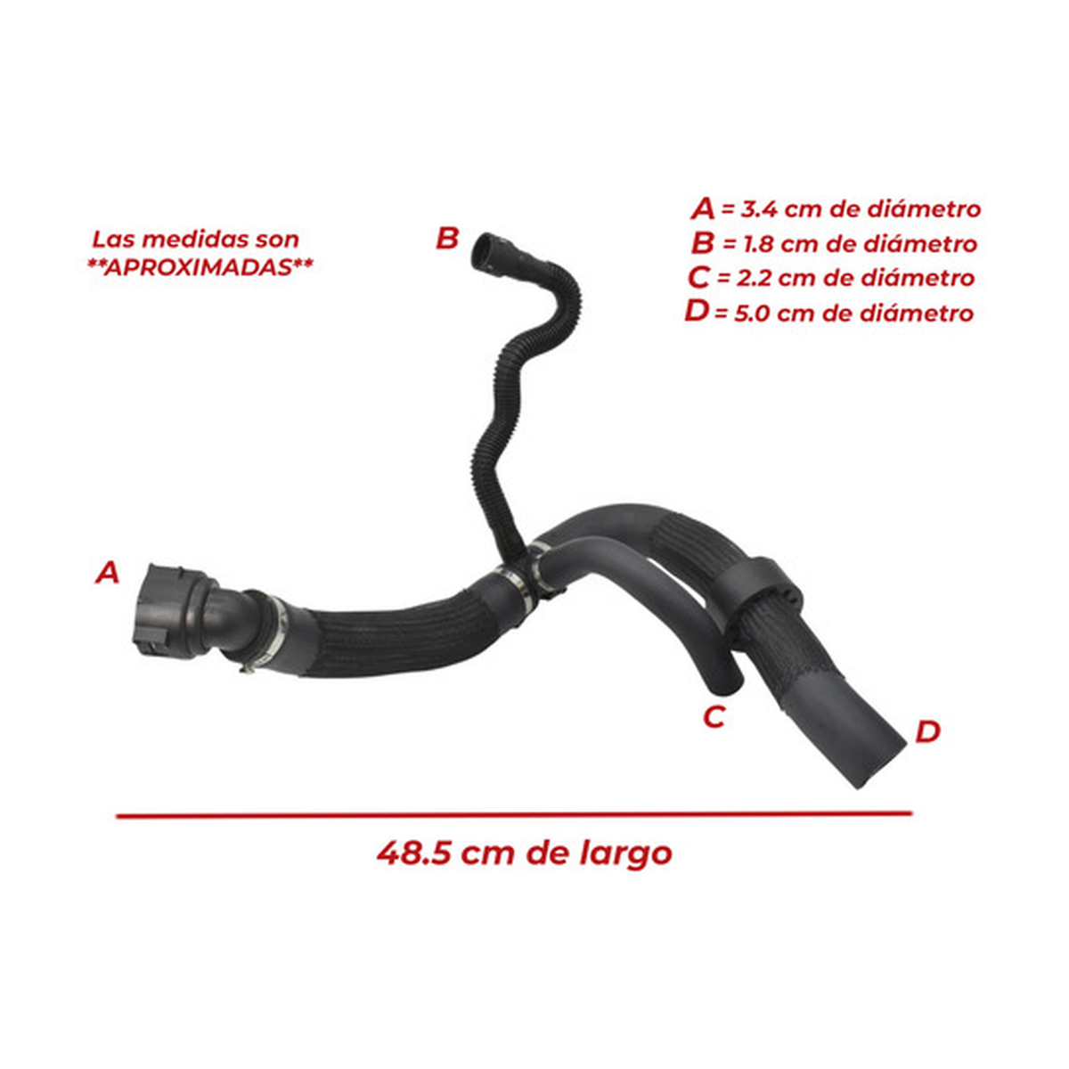 Manguera radiador inferior US Parts 220-109