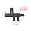 Conector tubo metalico radiador p/ US Parts 220-129