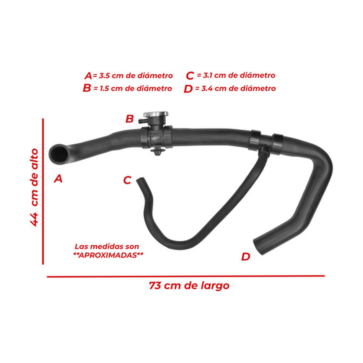 Manguera radiador superior US Parts 220-130