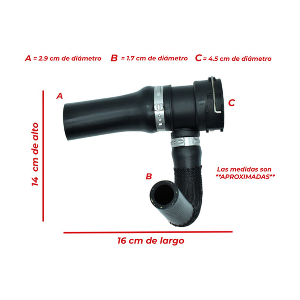 Manguera de radiador superior US Parts 220-157