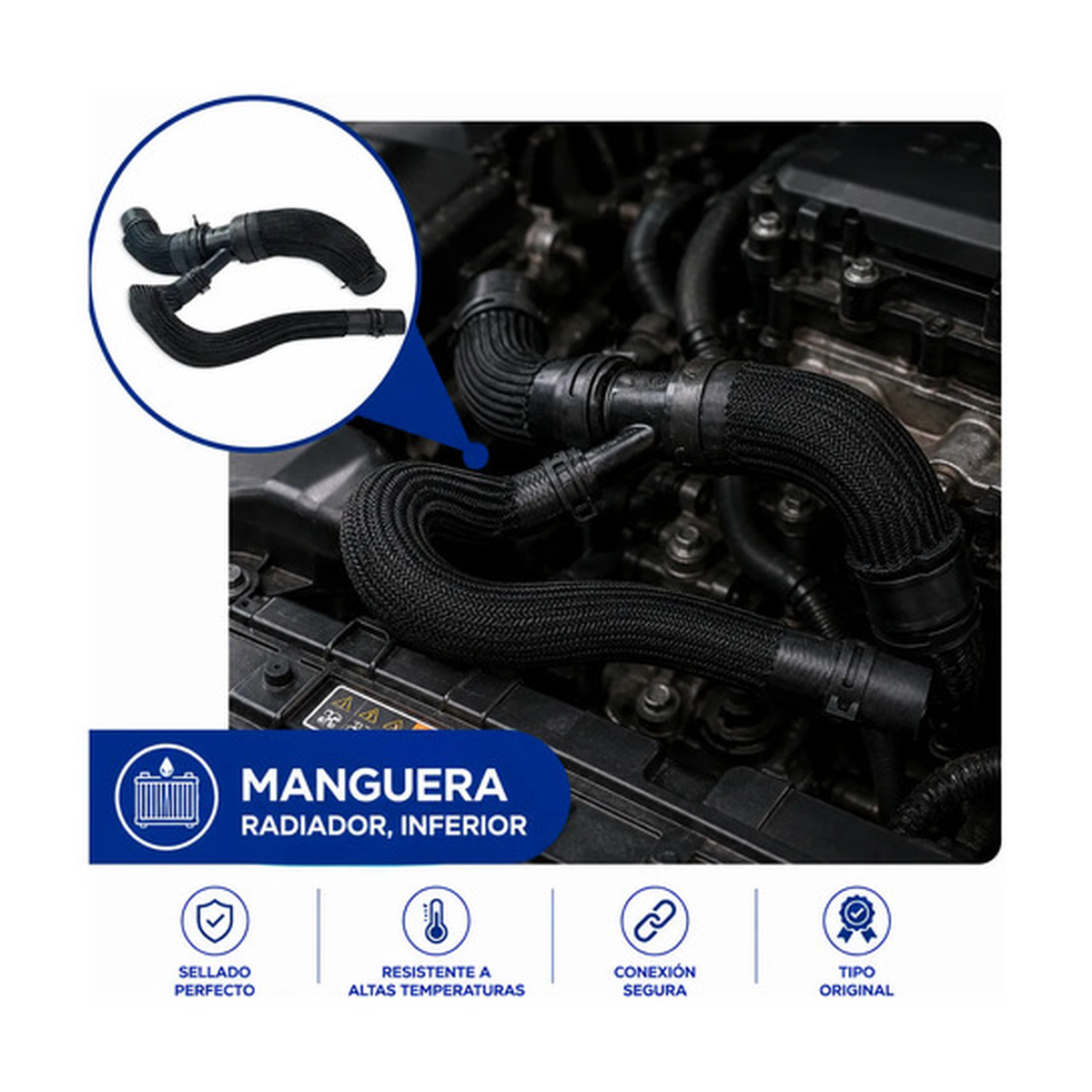 Manguera radiador inferior US Parts 220-182