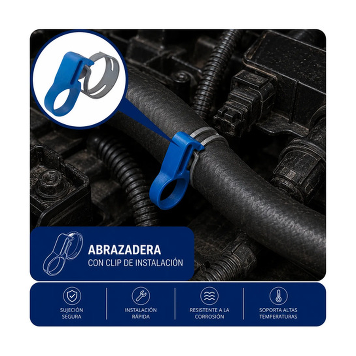 10pzsabrazadera con clip de instalación calefacción de 3/4 US Parts 221-003