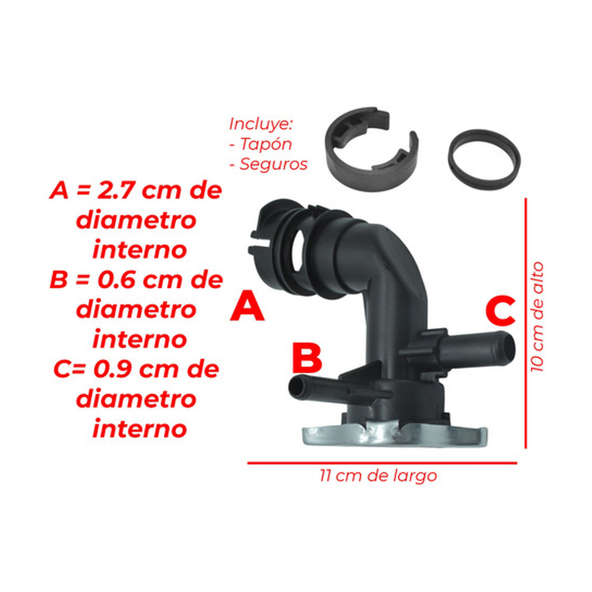 Toma de llenado de radiador US Parts 304-036