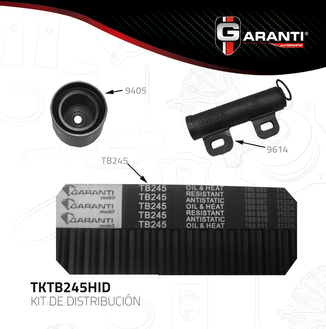 Kit Distribucion Garanti TKTB245HID