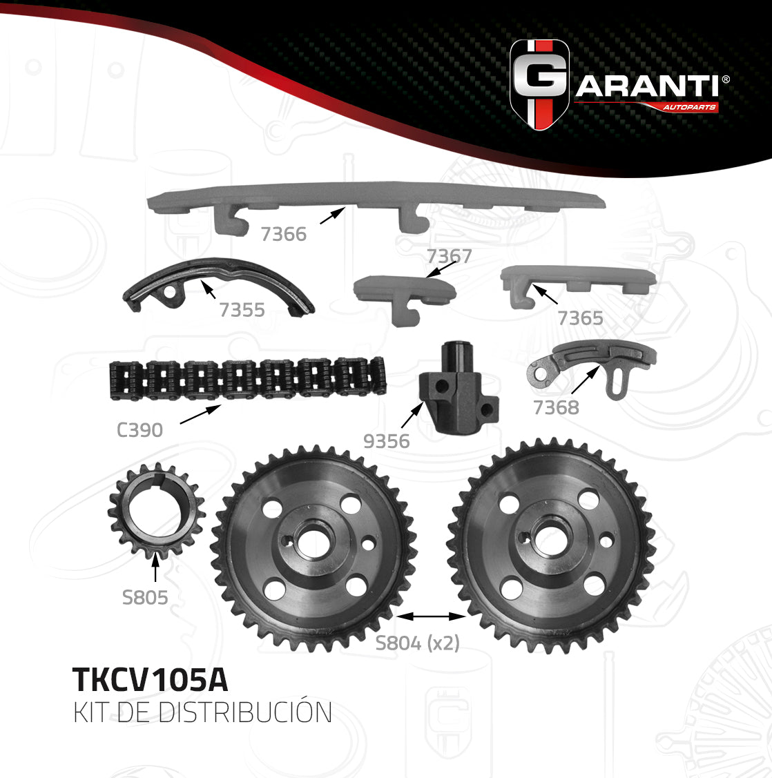 Kit Distribucion Garanti TKCV105A