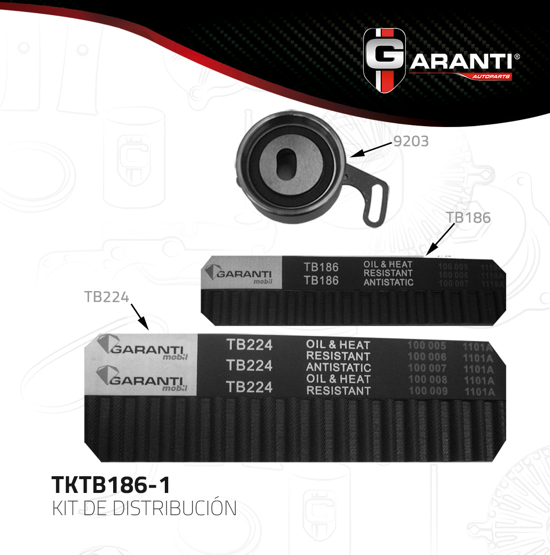 Kit Distribucion Garanti TKTB186-1