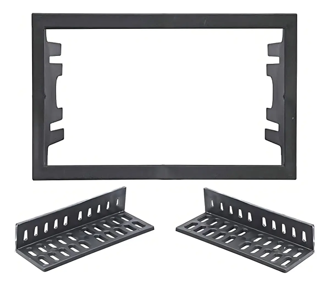 Frente Doble Din Universal 11.9x19 Cm Con Escuadras (BI)